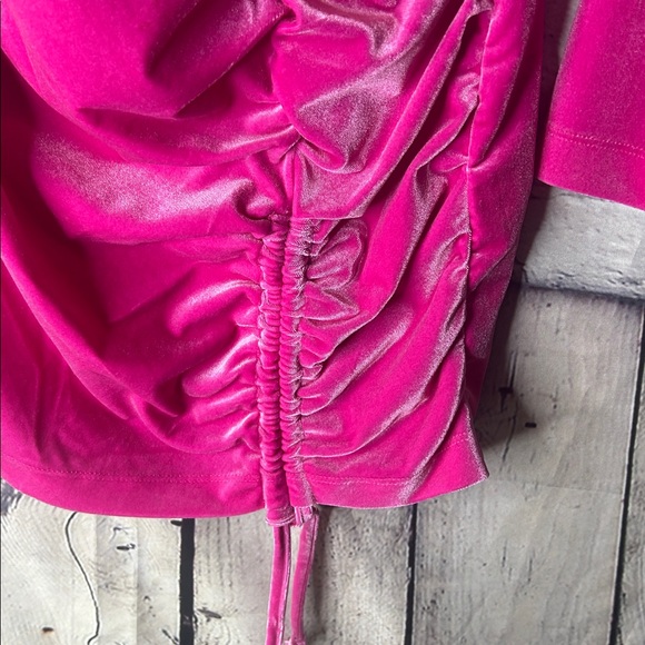 Juicy by Juicy Couture long sleeve velour preppy pinky bodycon dress size large - Picture 3 of 7